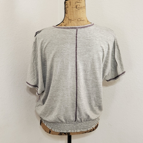 Style & Co. Floral graphic print top tunic stud accents Petite Small - Picture 3 of 7